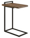 C-shape Snack Table - Aged Walnut-Washburn's Home Furnishings