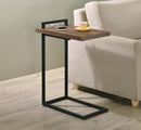 C-shape Snack Table - Aged Walnut-Washburn's Home Furnishings