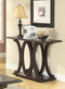 C-shaped Base Sofa Table - Brown-Washburn's Home Furnishings