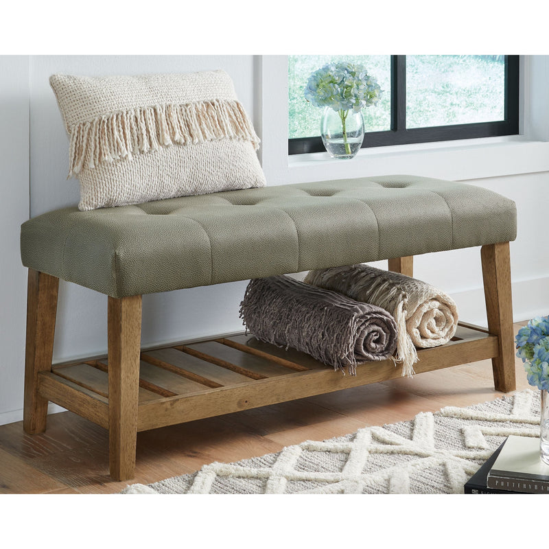 Cabellero - Light Brown - Upholstered Accent Bench – Washburn's Home ...