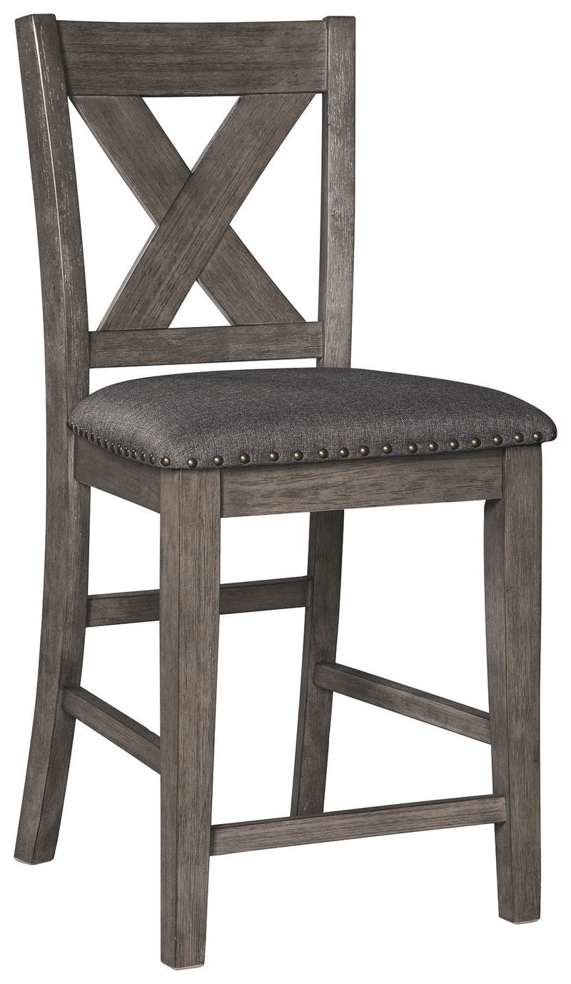 Caitbrook - Gray - Counter Height Upholstered Chair (set Of 2)-Washburn's Home Furnishings