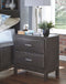 Caitbrook - Gray - Two Drawer Night Stand-Washburn's Home Furnishings