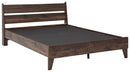 Calverson - Mocha - Full Panel Platform Bed-Washburn's Home Furnishings
