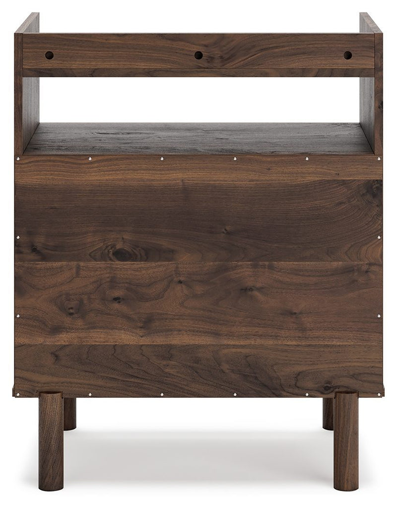 Calverson - Mocha - Turntable Accent Console-Washburn's Home Furnishings