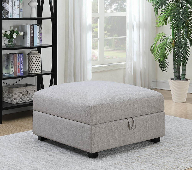 Cambria - Storage Ottoman - Grey-Washburn's Home Furnishings