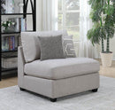 Cambria Upholstered Armless Chair - Grey-Washburn's Home Furnishings