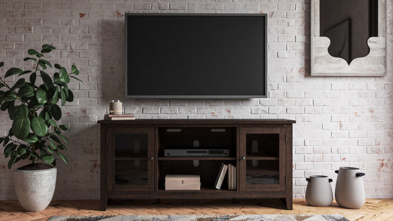 Camiburg - Warm Brown - Lg Tv Stand W/fireplace Option-Washburn's Home Furnishings