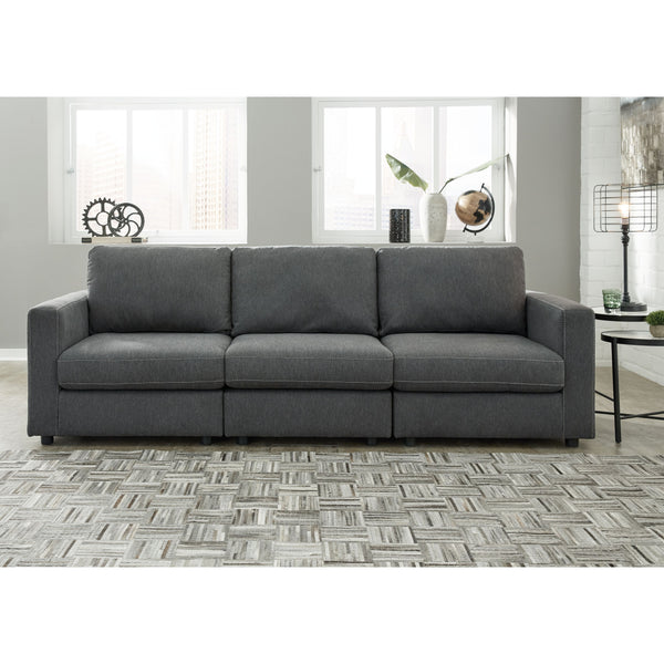 Candela - Charcoal - Left Arm Facing Chair 3 Pc Sectional-Washburn's Home Furnishings