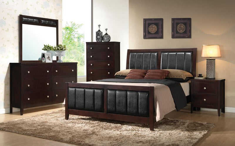 Carlton - California King Bed - Black And Brown-Washburn's Home Furnishings