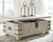 Carynhurst - White Wash Gray - Lift Top Cocktail Table-Washburn's Home Furnishings