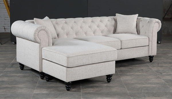 Cecilia - Sectional - Pearl Silver-Washburn's Home Furnishings