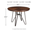 Centiar - Two-tone Brown - Round Dining Room Table-Washburn's Home Furnishings