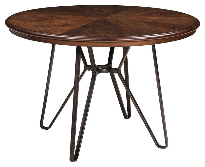 Centiar - Two-tone Brown - Round Dining Room Table-Washburn's Home Furnishings