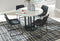Centiar - White / Black - Round Dining Room Table-Washburn's Home Furnishings