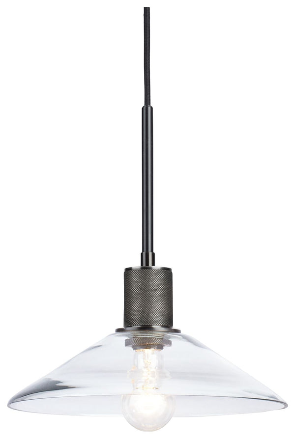 Chaness - Black - Glass Pendant Light (1/cn)-Washburn's Home Furnishings