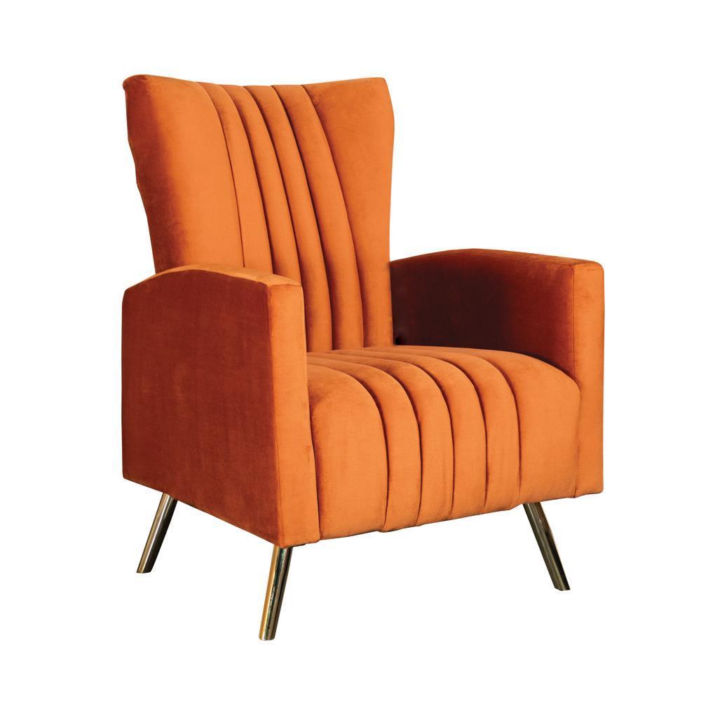 Channeled - Rust - Accent Chair – Washburn's Home Furnishings