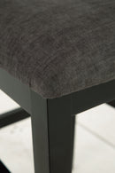 Chanzen - Gray/black - Upholstered Barstool (2/cn)-Washburn's Home Furnishings