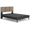 Charlang - Black/gray - Queen Panel Platform Bed-Washburn's Home Furnishings