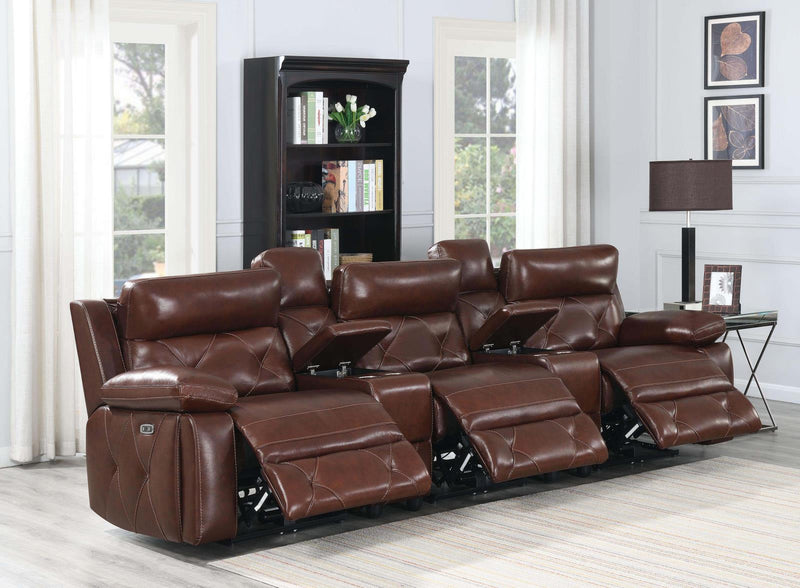 Chester Motion Collection - 5 Pc Power 2 Home Theater - Chocolate-Washburn's Home Furnishings