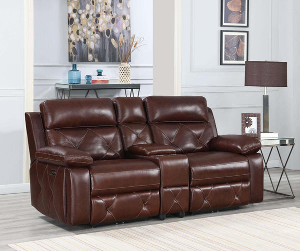 Chester - Power Reclining Loveseat - Brown-Washburn's Home Furnishings