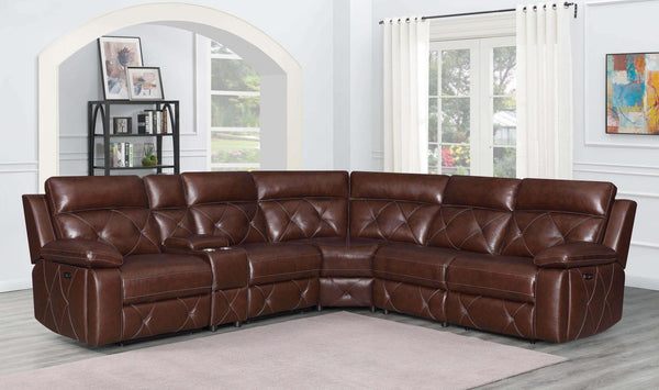 Chester - Power Reclining Sectional - Brown-Washburn's Home Furnishings