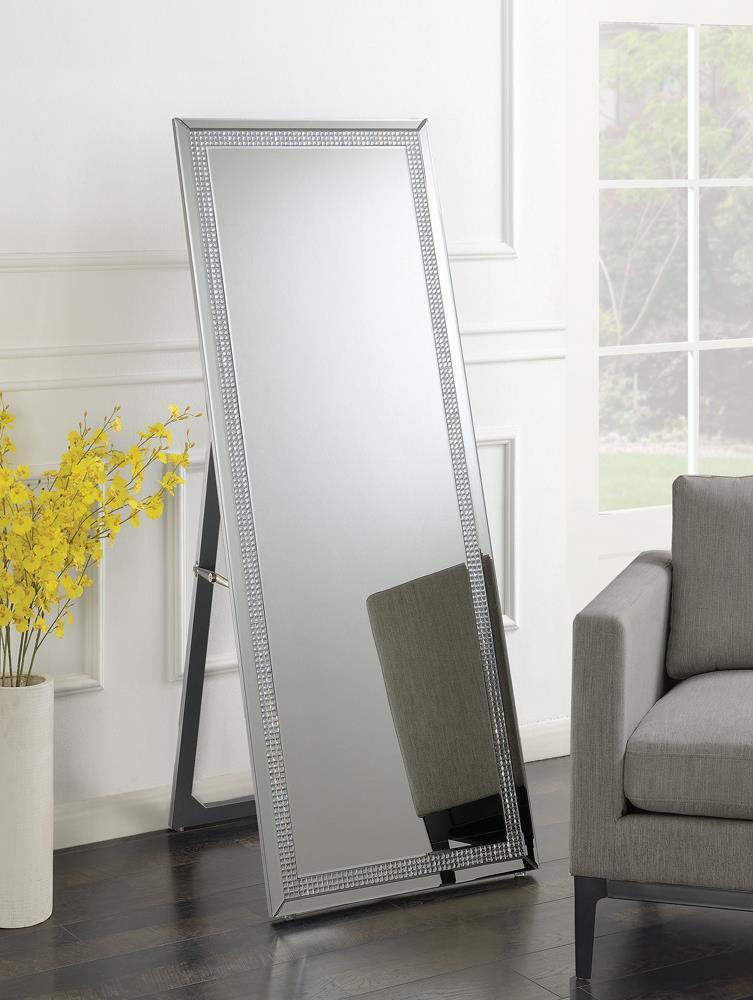 Cheval Floor Mirror - Pearl Silver-Washburn's Home Furnishings