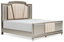 Chevanna - Pearl Silver - California King Upholstered Panel Bed-Washburn's Home Furnishings