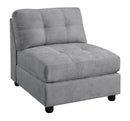 Claude Sectional - Gray - Armless Chair-Washburn's Home Furnishings