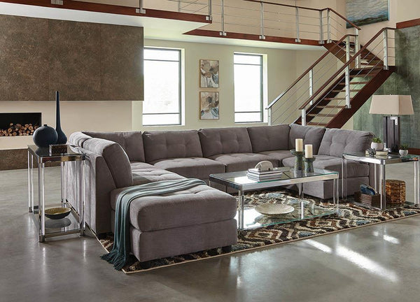 Claude Sectional - Gray - Armless Chair-Washburn's Home Furnishings