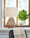 Clayman - Natural/brown - Paper Table Lamp (1/cn)-Washburn's Home Furnishings