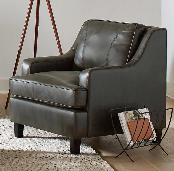 Clayton Upholstered Sloped Arm Chair - Black-Washburn's Home Furnishings