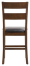 Clazidor - Brown - Upholstered Barstool (2/cn)-Washburn's Home Furnishings
