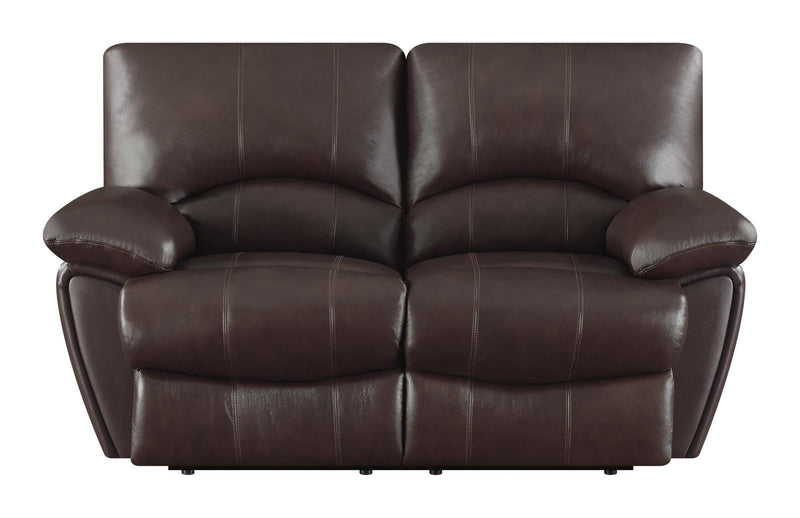 Clifford - Pillow Top Arm Motion Loveseat - Brown-Washburn's Home Furnishings