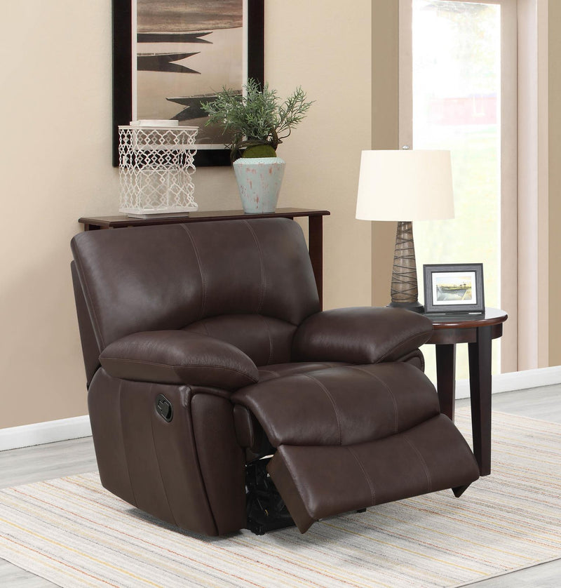 Clifford - Pillow Top Arm Recliner - Brown-Washburn's Home Furnishings