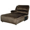 Clonmel - Chocolate - Left Arm Facing Power Chaise 3 Pc Sectional-Washburn's Home Furnishings