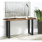 Coast to Coast Console Table in BrownStone Nt Bown w/Metal Legs-Washburn's Home Furnishings