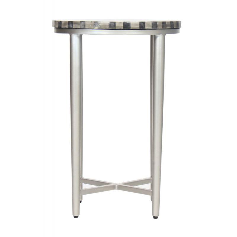 Coast to Coast Round Accent Table in Antique Silver-Washburn's Home Furnishings