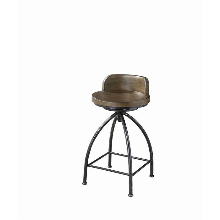 Coaster Swivel Counter Height Stool Cognac And Antique Black-Washburn's Home Furnishings