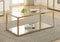 Coffee Table With Mirror Shelf - Yellow-Washburn's Home Furnishings