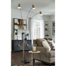 Colldale - Gold Finish/black - Metal Arc Lamp (1/cn)-Washburn's Home Furnishings