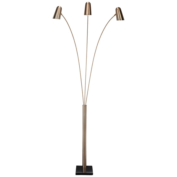 Colldale - Gold Finish/black - Metal Arc Lamp (1/cn)-Washburn's Home Furnishings