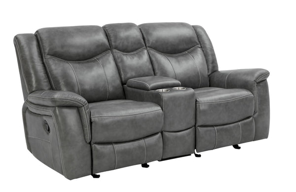 Conrad - Motion Loveseat - Gray-Washburn's Home Furnishings