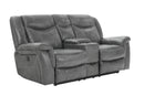 Conrad - Power Loveseat With Console - Gray-Washburn's Home Furnishings