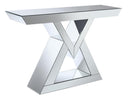 Console Table With Triangle Base - Pearl Silver-Washburn's Home Furnishings