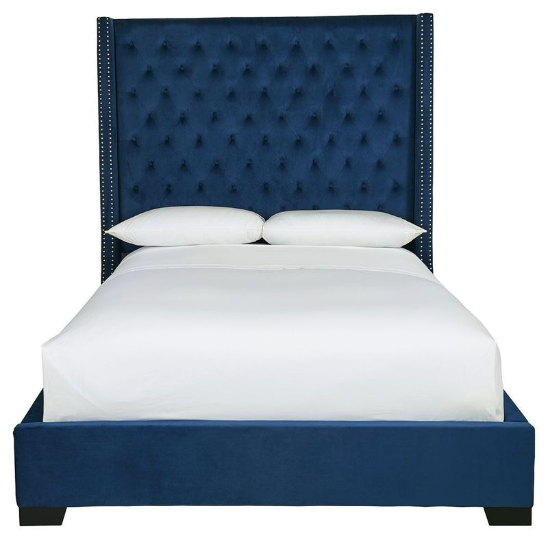 Coralayne - Blue - Queen Upholstered Bed-Washburn's Home Furnishings