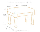 Coralayne - Silver - Upholstered Stool (1/cn)-Washburn's Home Furnishings