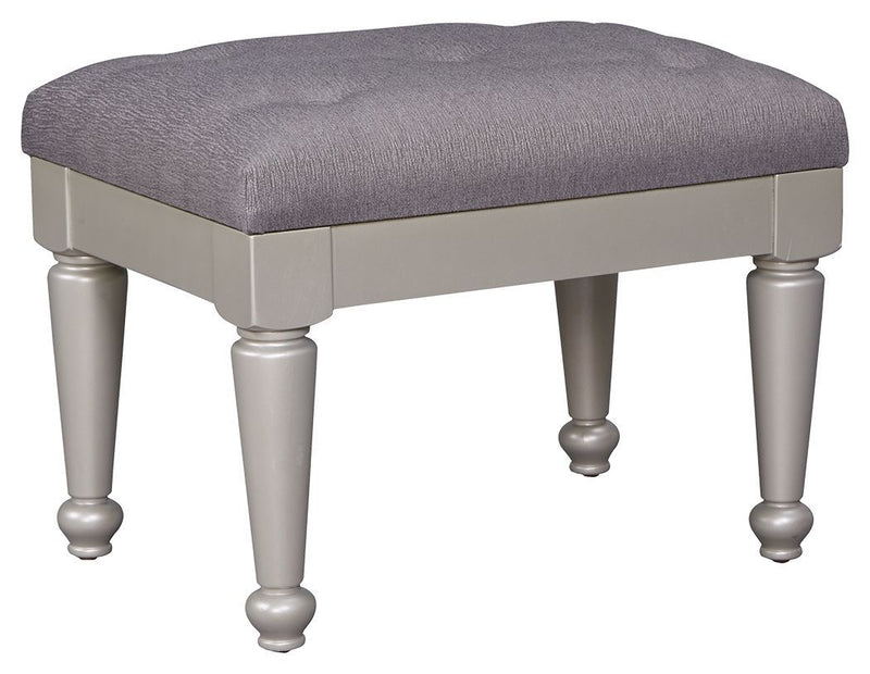 Coralayne - Silver - Upholstered Stool (1/cn)-Washburn's Home Furnishings