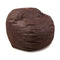 CordaRoys Convertible Queen Beanbag Chair - Faux Leather - Coffee-Washburn's Home Furnishings