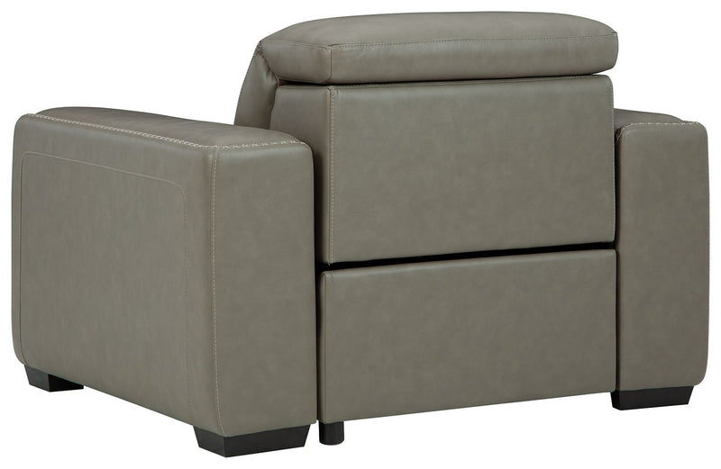 Correze - Gray - Left Arm Facing Power Recliner 2 Pc Sectional-Washburn's Home Furnishings
