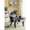 Cowhide Print Accent Chair - Black-Washburn's Home Furnishings